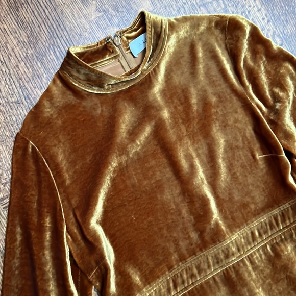 A.L.C. Gold velvet mini dress - Picture 4 of 4